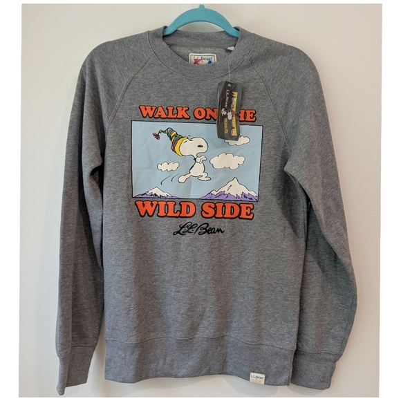 L.L. Bean X Peanuts Take A Walk On The Wild Side Sweatshirt - Picture 1 of 9
